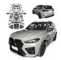BMW X5 G05 (2019–2024 m.) atnaujinimo komplektas į 2025 m. X5M F95 stilių.