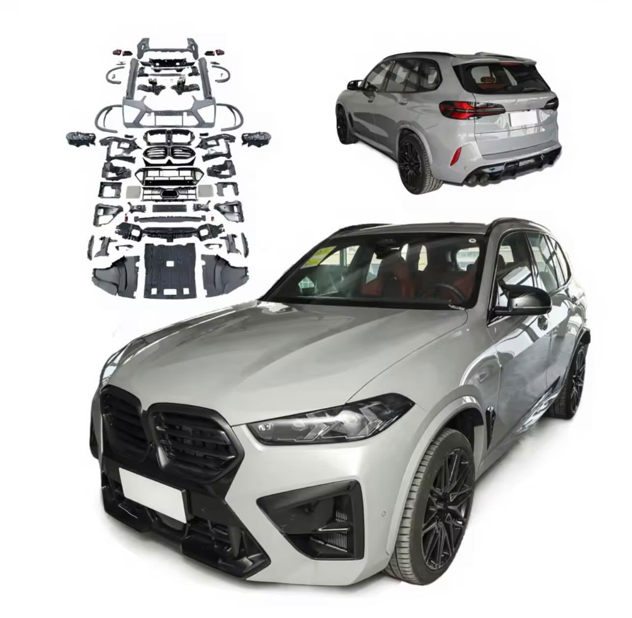 BMW X5 G05 (2019–2024 m.) atnaujinimo komplektas į 2025 m. X5M F95 stilių.